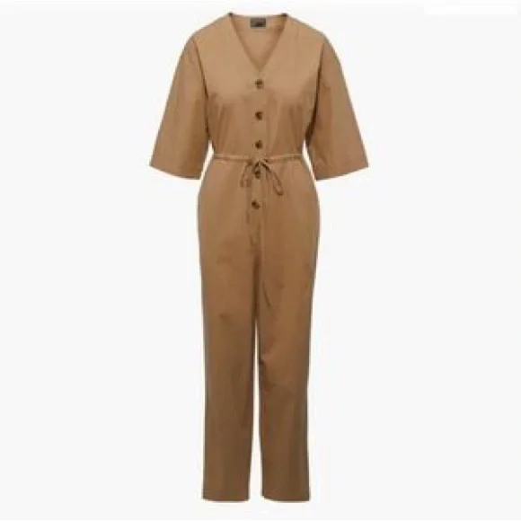 Frank & Oak Beige Button-Up Jumpsuit - Picture 5 of 8